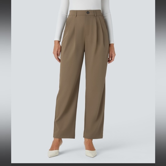 High Waisted Button Zipper Side Pocket Work
Pants​ - Picture 1 of 6